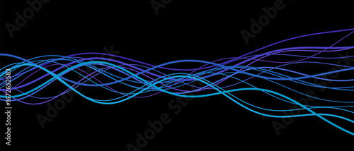Dynamic vector tech background with flowing abstract lines.