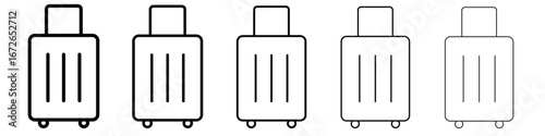 Suitcase icon for graphic designs. Icon vector design