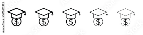 Scholarship icon for graphic designs. Icon vector design