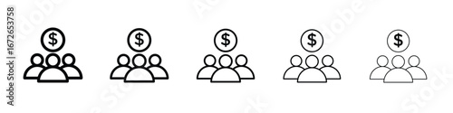 Mutual funds icon for graphic designs. Icon vector design
