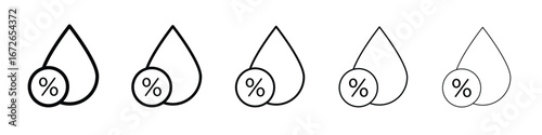 Humidity icon for graphic designs. Icon vector design