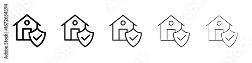 Home insurance icon for graphic designs. Icon vector design