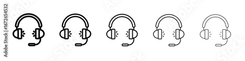 Headphones icon for graphic designs. Icon vector design