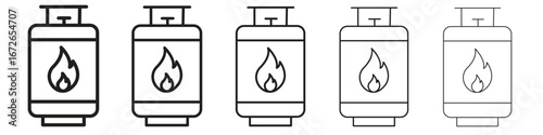 Gas cylinders icon for graphic designs. Icon vector design