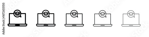 E-learning icon for graphic designs. Icon vector design