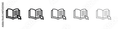 E-book icon for graphic designs. Icon vector design