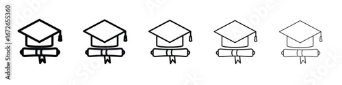 Degree icon for graphic designs. Icon vector design