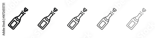 Champagne bottle icon for graphic designs. Icon vector design