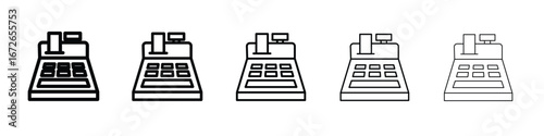 Cash register icon for graphic designs. Icon vector design