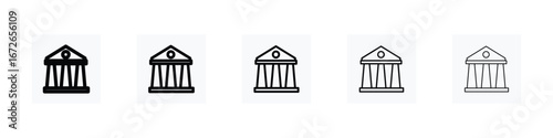 Bank icon for graphic designs. Icon vector design