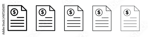 Bank statement icon for graphic designs. Icon vector design