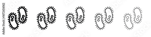 Bacteria icon for graphic designs. Icon vector design