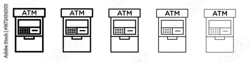 Atm icon for graphic designs. Icon vector design