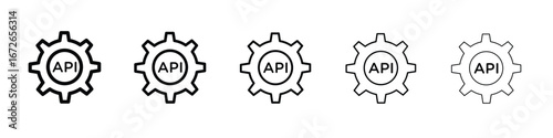 API icon for graphic designs. Icon vector design