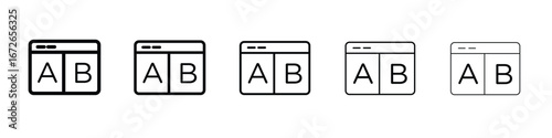 A B test icon for graphic designs. Icon vector design