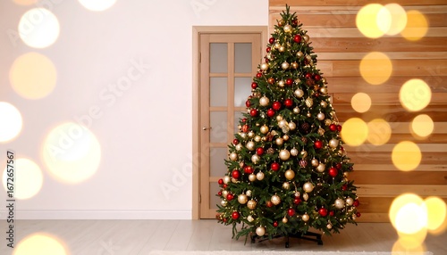 Christmas tree in a room