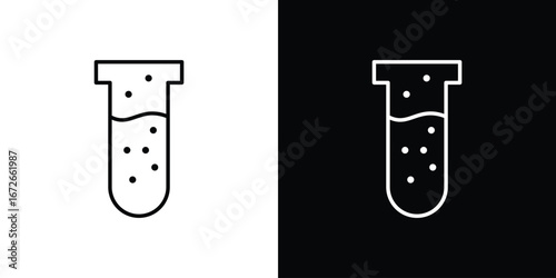 Test tube icon Lineal Style Vector Illustration. Vector symbol pictogram