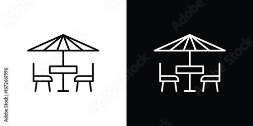Terrace icon Lineal Style Vector Illustration. Vector symbol pictogram