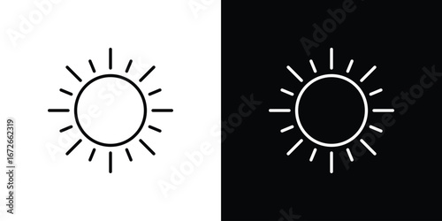 Sun icon Lineal Style Vector Illustration. Vector symbol pictogram