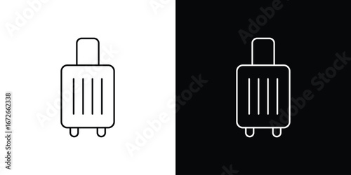 Suitcase icon Lineal Style Vector Illustration. Vector symbol pictogram