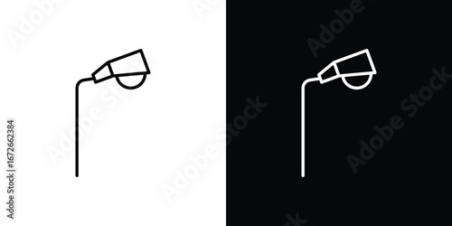 Street light icon Lineal Style Vector Illustration. Vector symbol pictogram
