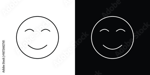 Smile icon Lineal Style Vector Illustration. Vector symbol pictogram