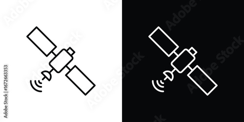 Satellite icon Lineal Style Vector Illustration. Vector symbol pictogram