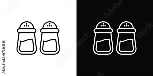 Salt pepper icon Lineal Style Vector Illustration. Vector symbol pictogram