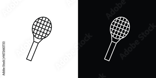 Racquet icon Lineal Style Vector Illustration. Vector symbol pictogram