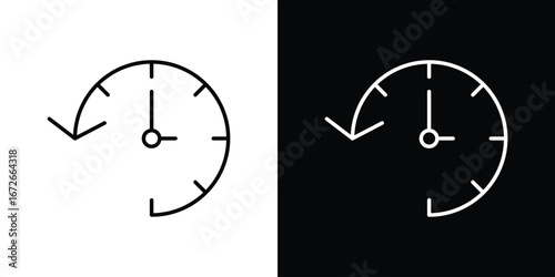 Past time icon Lineal Style Vector Illustration. Vector symbol pictogram