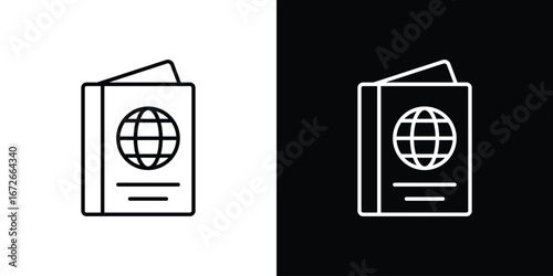 Passport icon Lineal Style Vector Illustration. Vector symbol pictogram