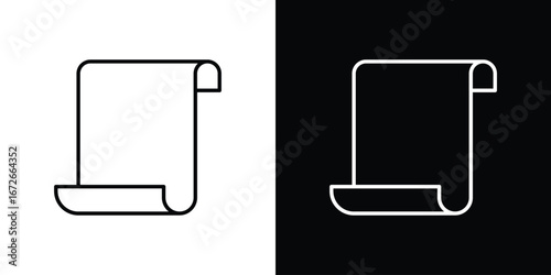 Paper Scroll icon Lineal Style Vector Illustration. Vector symbol pictogram