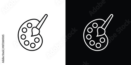 Palette icon Lineal Style Vector Illustration. Vector symbol pictogram