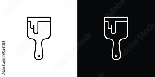 Paint brush icon Lineal Style Vector Illustration. Vector symbol pictogram