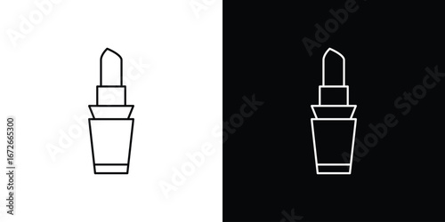 Lipstick icon Lineal Style Vector Illustration. Vector symbol pictogram