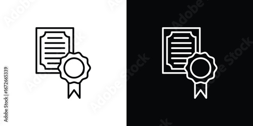 License icon Lineal Style Vector Illustration. Vector symbol pictogram