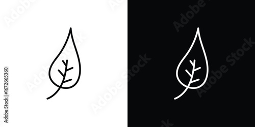 Leaf icon Lineal Style Vector Illustration. Vector symbol pictogram