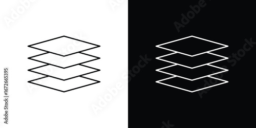 Layers icon Lineal Style Vector Illustration. Vector symbol pictogram