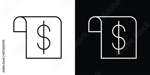 Invoice icon Lineal Style Vector Illustration. Vector symbol pictogram