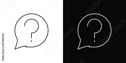 Interrogation icon Lineal Style Vector Illustration. Vector symbol pictogram