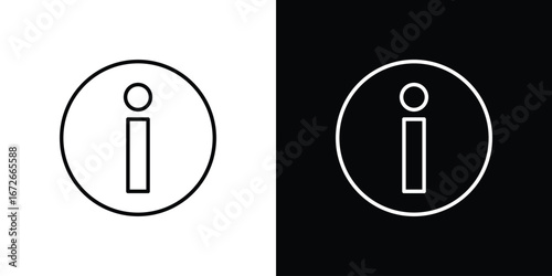 Info icon Lineal Style Vector Illustration. Vector symbol pictogram