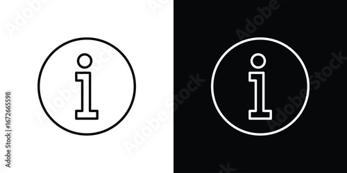 Info icon Lineal Style Vector Illustration. Vector symbol pictogram