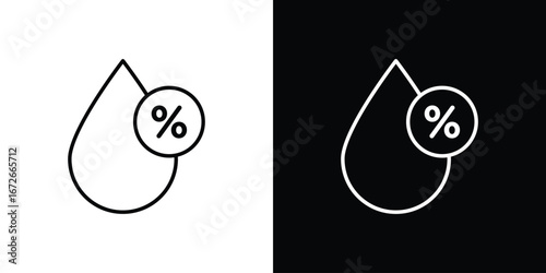 Humidity icon Lineal Style Vector Illustration. Vector symbol pictogram