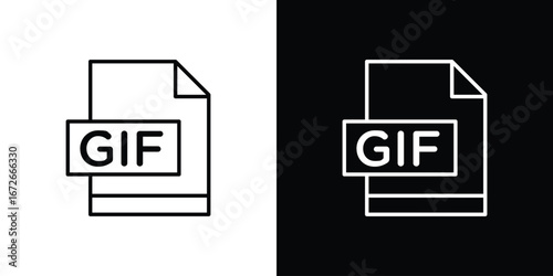 Gif icon Lineal Style Vector Illustration. Vector symbol pictogram