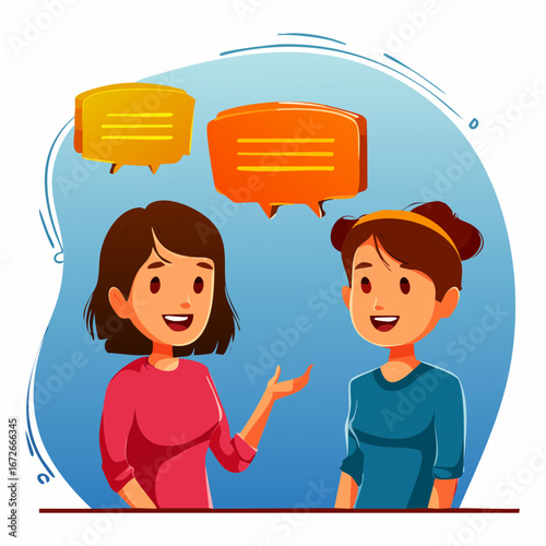 doodle chat connection bubbles smiles