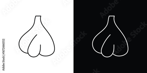 Garlic icon Lineal Style Vector Illustration. Vector symbol pictogram