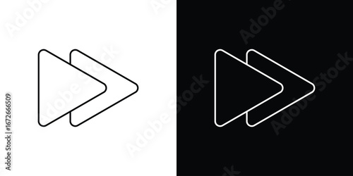 Forward icon Lineal Style Vector Illustration. Vector symbol pictogram