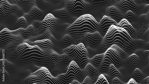 Point wave bump texture. Abstract dot background. Technological cyberspace background.