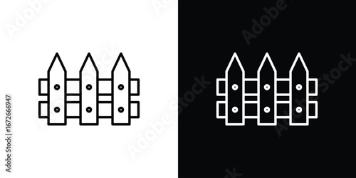 Fence icon Lineal Style Vector Illustration. Vector symbol pictogram