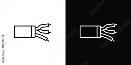 Electric cable icon Lineal Style Vector Illustration. Vector symbol pictogram